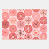 Atomzeitalter Retro Dots Midjahrhundert Mod Blush Geschenkpapier Set (Vorderseite 2)