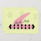 Atomzeitalter-Retro Einladung (Vorne/Hinten)