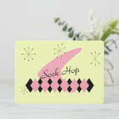 Atomzeitalter-Retro Einladung (Stehend Vorderseite)