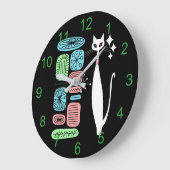 Atomzeitalter Retro Mitte Jahrhundert Moderne Cool Große Wanduhr (Winkel)