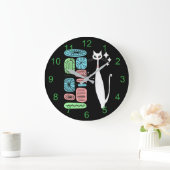 Atomzeitalter Retro Mitte Jahrhundert Moderne Cool Große Wanduhr (Zuhause)