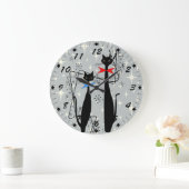 Atomzeitalter Retro Mitte Jahrhundert Moderne Cool Große Wanduhr (Zuhause)