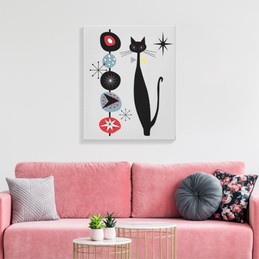 Atomzeitalter Retro Mitte Jahrhundert Moderne Cool Leinwanddruck (Insitu (Wohnzimmer))