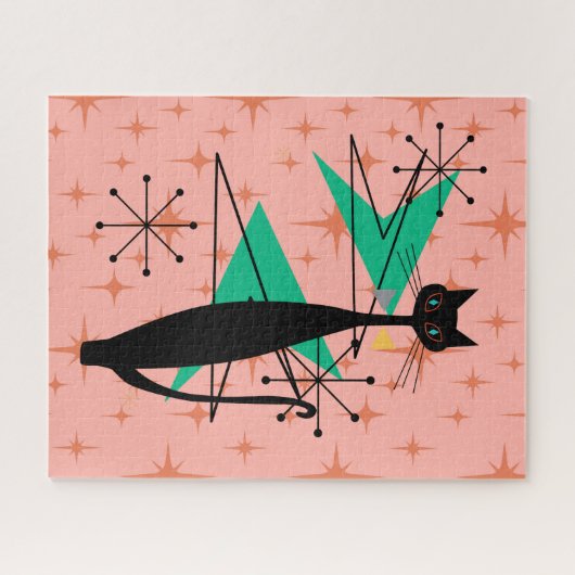 Atomzeitalter Retro Mitte Jahrhundert Moderne Cool Puzzle (Horizontal)