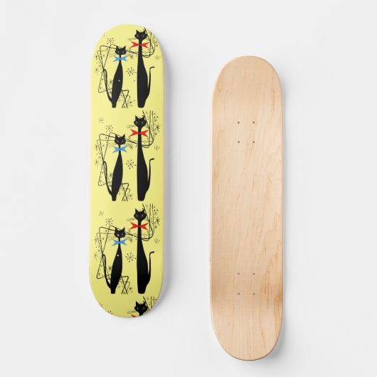 Atomzeitalter Retro Mitte Jahrhundert Moderne Cool Skateboard (Vorderseite)