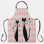Atomzeitalter Retro Mittelalter Moderne Coole Katz Schürze (Vorderseite)