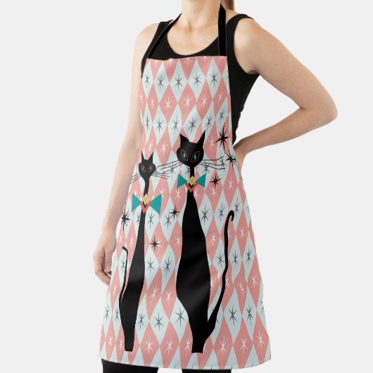 Atomzeitalter Retro Mittelalter Moderne Coole Katz Schürze (InSitu)