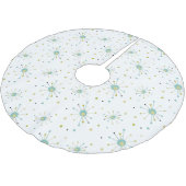 Atomzeitalter Sternexplosion MCM Weihnachten Polyester Weihnachtsbaumdecke (Schrägansicht)