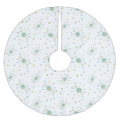 Atomzeitalter Sternexplosion MCM Weihnachten Polyester Weihnachtsbaumdecke (Vorderseite)