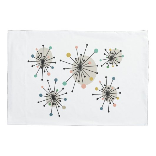 Atomzeitalter Sternexplosion Mitte des Jahrhundert Kissenbezug (Rückseite)