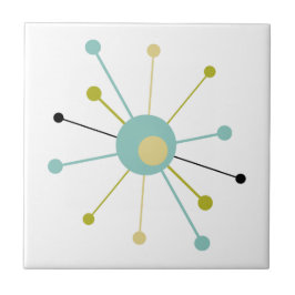 Atomzeitalter Sternexplosion Mitte Jahrhundert Mod Fliese