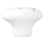 Atomzeitalter Sternexplosion Mitte Jahrhundert Mod Keramikknauf (Seitenansicht)