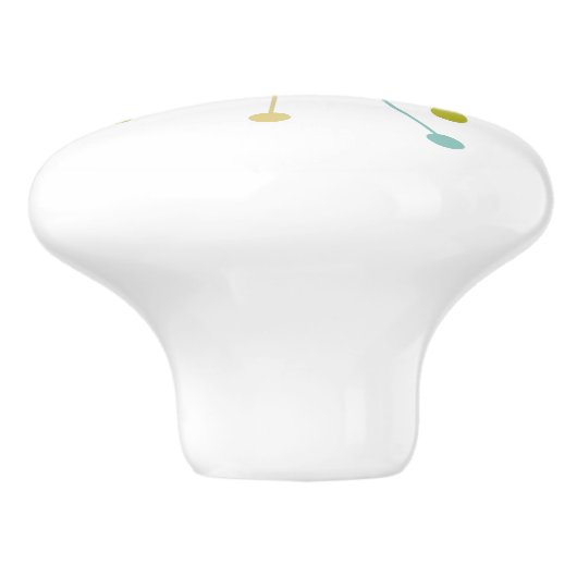 Atomzeitalter Sternexplosion Mitte Jahrhundert Mod Keramikknauf (Seitenansicht)