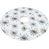Atomzeitalter Sternexplosion Mitte Jahrhundert Mod Polyester Weihnachtsbaumdecke (Schrägansicht)