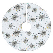 Atomzeitalter Sternexplosion Mitte Jahrhundert Mod Polyester Weihnachtsbaumdecke (Vorderseite)