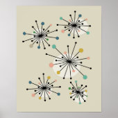 Atomzeitalter Sternexplosion Mitte Jahrhundert Mod Poster (Vorne)