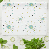 Atomzeitalter Sternexplosion und Dots Moderne Mitt Geschirrtuch (Gefaltet)