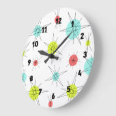 Atomzeitfarbenfrohe Planeten Große Wanduhr (Winkel)
