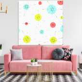 Atomzeitfarbenfrohe Planeten Leinwanddruck (Insitu (Wohnzimmer))