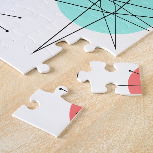 Atomzeitfarbenfrohe Planeten Puzzle (Seite)