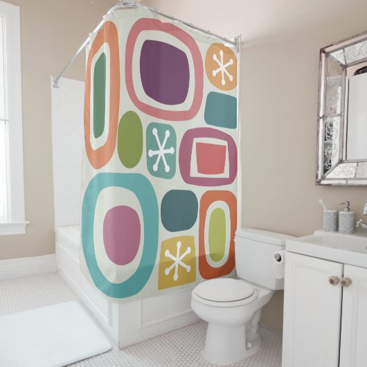 Atomzeitfieldstones farbig duschvorhang (Beispiel)