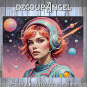 Atomzeitfrau im Weltraum #2 Seidenpapier