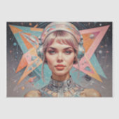 Atomzeitfrau im Weltraum #4 Seidenpapier (Vorderseite)