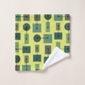 Atomzeitgenössische einfache Formen Badhandtuch Set (Waschlappen)