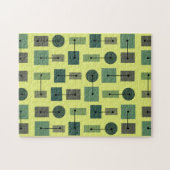 Atomzeitgenössische einfache Formen Puzzle (Horizontal)
