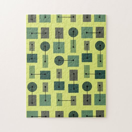 Atomzeitgenössische einfache Formen Puzzle (Vertikal)