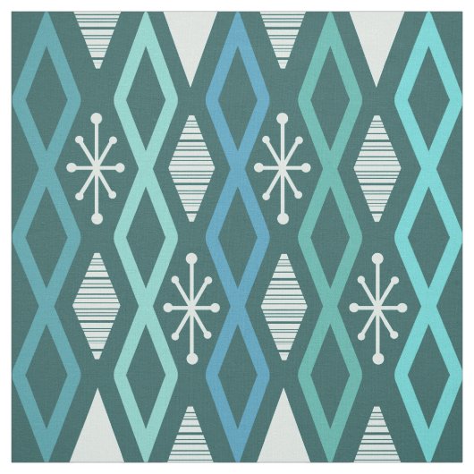 Atomzeitkolumnen Aquamarin Stoff (Muster)