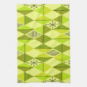 Atomzeitkunde Diamanten Chartreuse Geschirrtuch (Vertikal)