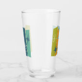 Atomzeitliche Rechtecke Boomerang Sterne Mitte Jah Glas (Rechts)