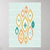 Atomzeitmitte Abstrakte Formen Sterne Poster (Vorne)