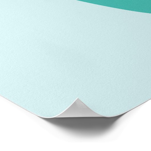 Atomzeitmitte Abstraktes Aqua Orange Poster (Ecke)