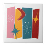 Atomzeitmitte Rechtecke Boomerang Sternexplosion M Fliese<br><div class="desc">Machen Sie eine Aussage in Ihrem Fliesenprojekt mit diesem kühnen atomaren Zeitalter Mitte des Jahrhunderts Keramik Fliesen. Mit seinen rosa,  orangefarbenen,  blauen und roten Rechtecken,  Sternen und Boomerang wird es sicher ein paar "Wows" bekommen!</div>