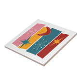 Atomzeitmitte Rechtecke Boomerang Sternexplosion M Fliese (Seite)