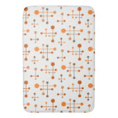 Atomzeitmuster 36 Orange, braun Badematte (Vorderseite Vertikal)