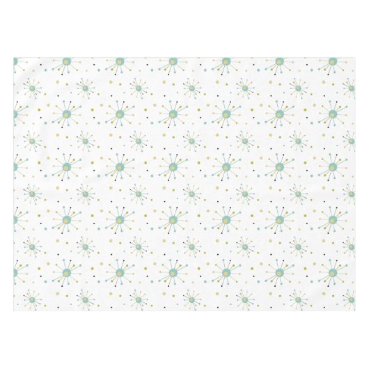 Atomzeitmuster Sternexplosion Mitte Jahrhundert Mo Tischdecke (Vorderseite (Horizontal))