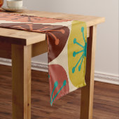 Atomzeitpunkte Mitte des Jahrhunderts Retro-Muster Kurzer Tischläufer (Beispiel)