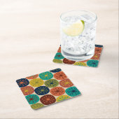 Atomzeitpunkte Mittelalter Modernes Muster Rechteckiger Pappuntersetzer (Vor Ort)