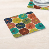 Atomzeitpunkte Mittelalter Modernes Muster Rechteckiger Pappuntersetzer (angewinkelt)