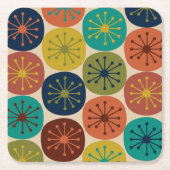 Atomzeitpunkte Mittelalter Modernes Muster Rechteckiger Pappuntersetzer (Vorderseite)