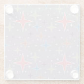 Atomzeitstars des mittleren Jahrhunderts Glasuntersetzer (Rückseite)