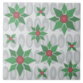 Atomzeitweilig Weihnachten Holly Silver Fliese (Vorderseite)