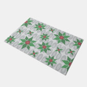 Atomzeitweilig Weihnachten Holly Silver Fußmatte (Schrägansicht)