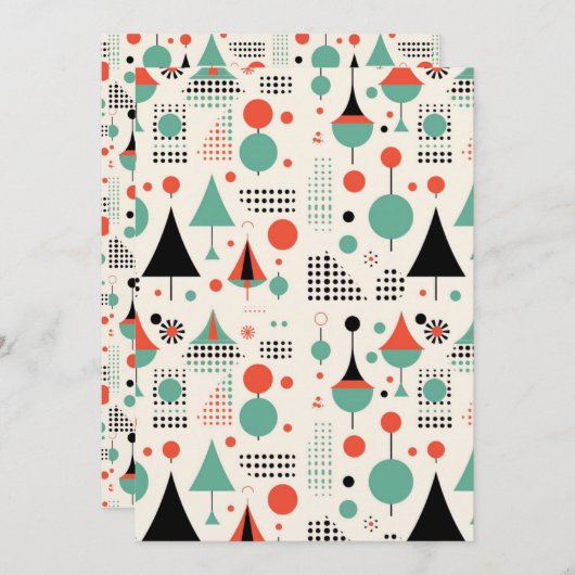 Atomzentrum Mitte Jahrhundert Moderne Weihnachten (Vorne/Hinten)