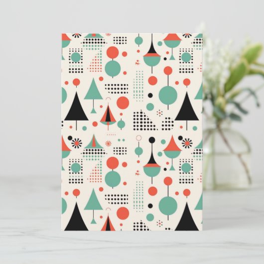 Atomzentrum Mitte Jahrhundert Moderne Weihnachten (Stehend Vorderseite)