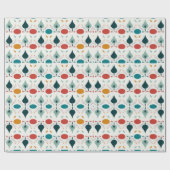 Atomzentrum Mitte Jahrhundert Moderne Weihnachten Geschenkpapier (Flach)