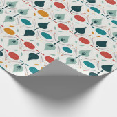 Atomzentrum Mitte Jahrhundert Moderne Weihnachten Geschenkpapier (Ecke)